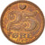 Coin, Denmark, Margrethe II, 25 Öre, 1994, Copenhagen, MS(63), Bronze, KM:868.1