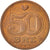 Coin, Denmark, Margrethe II, 50 Öre, 1991, Brondby, AU(55-58), Bronze, KM:866.2