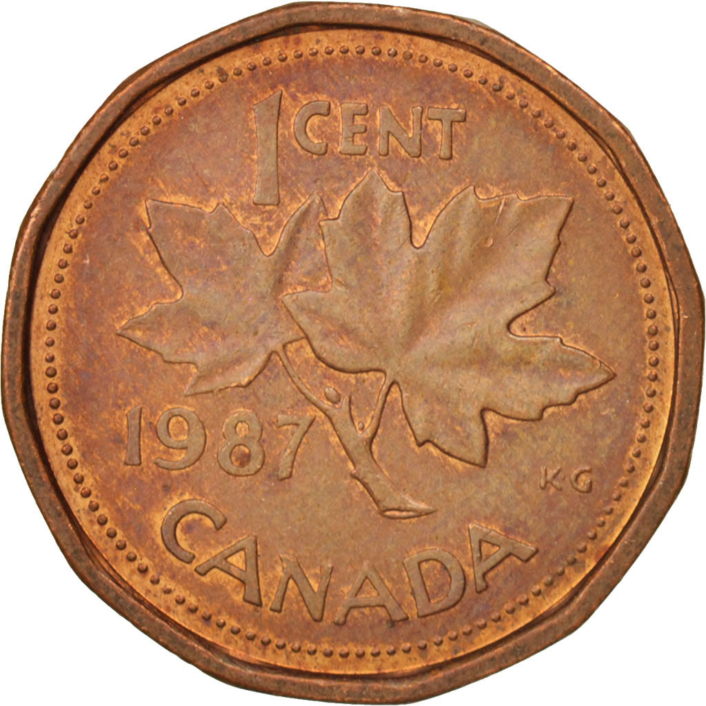 Coin, Canada, Elizabeth II, Cent, 1987, Royal Canadian Mint, Ottawa, AU(55-58)