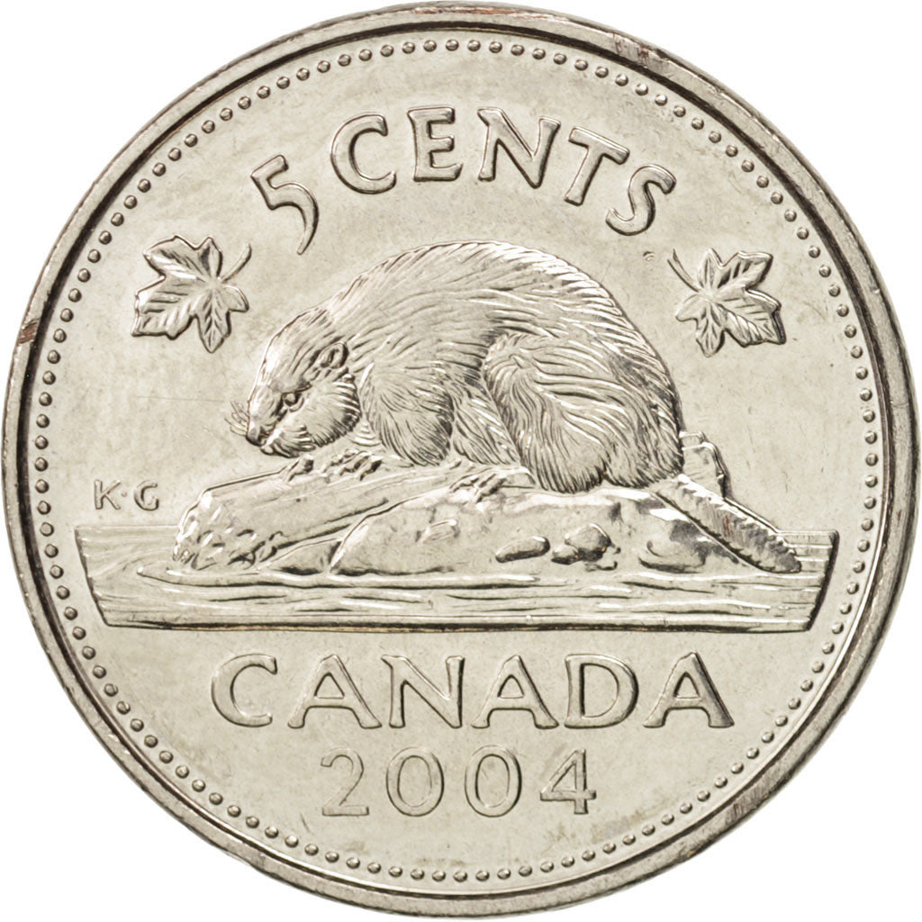 Canada, Elizabeth II, 5 Cents, 2004, Royal Canadian Mint, MS(63)