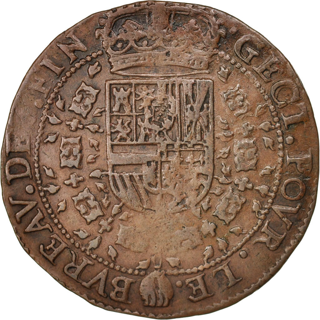 Pays-Bas, Jeton, Belgium, Charles II, Bruxelles, Bureau des Finances, 1675