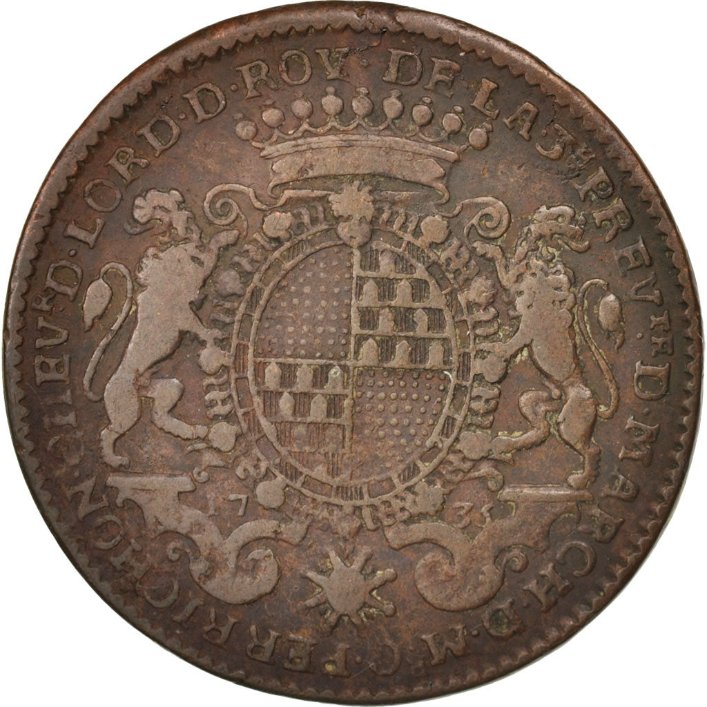 France, Token, Trades, Lyon, Perrichon, prévôt des marchands, 1735, EF(40-45)