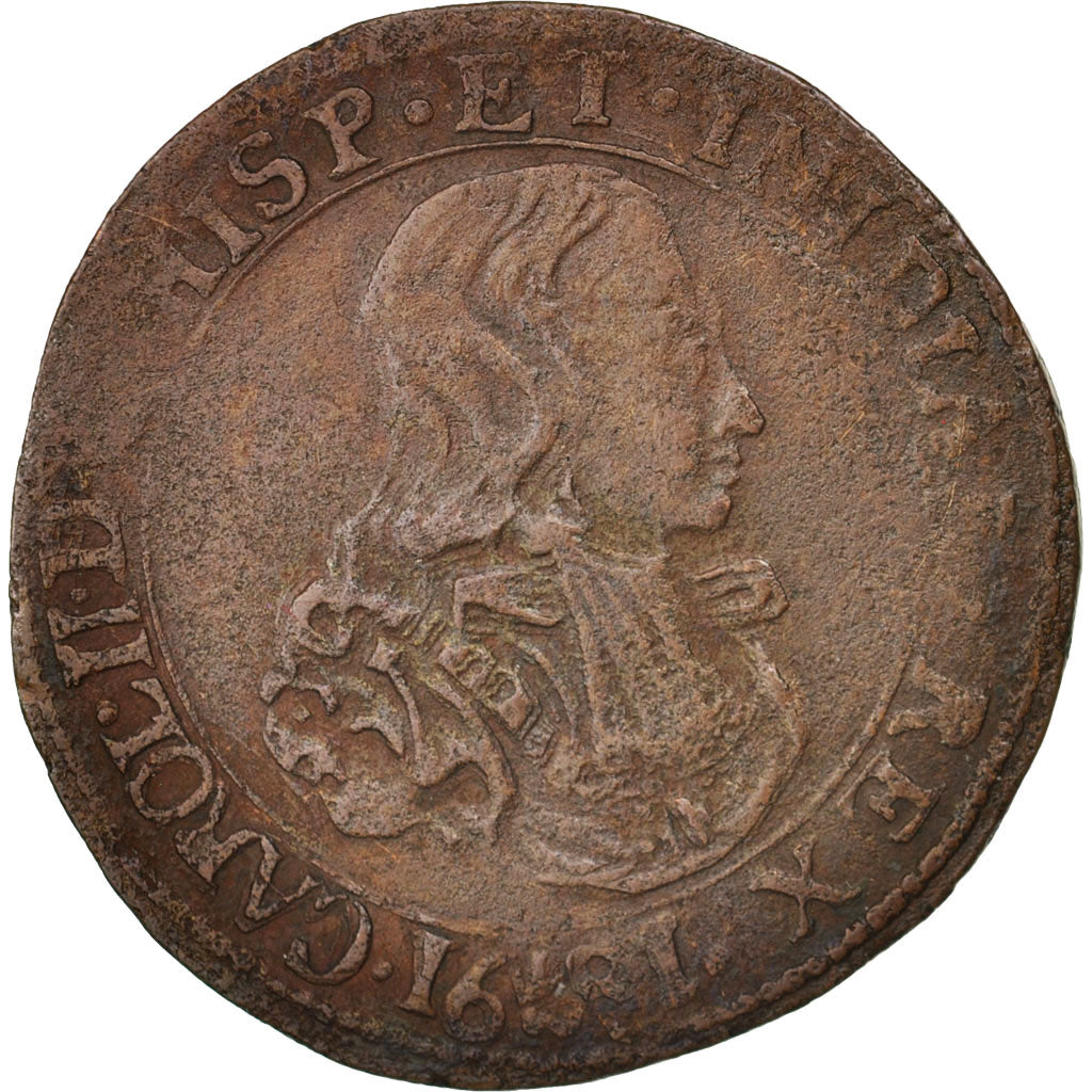 Paesi Bassi, Token, Belgium, Charles II, Bruxelles, Bureau des Finances, 1681