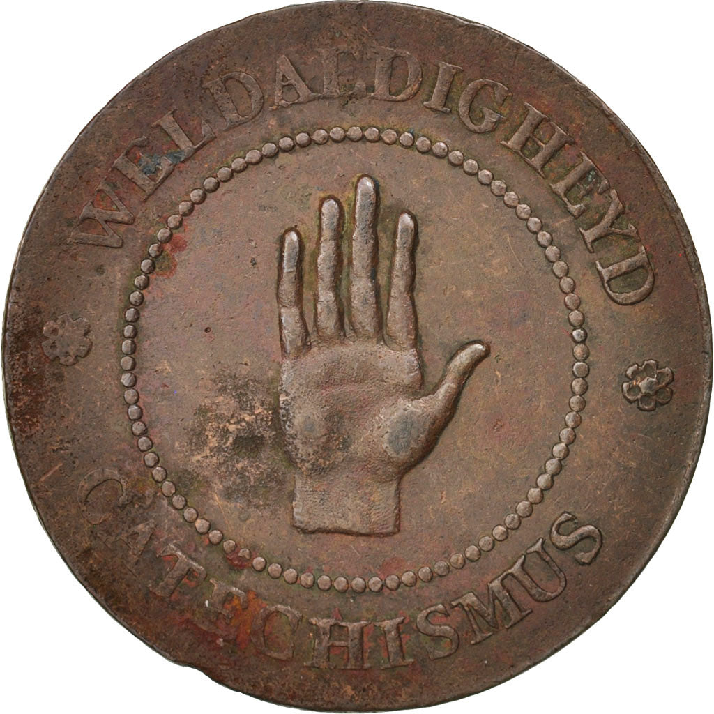 Netherlands, Token, Belgium, Anvers, Religious Class, 1823, VF(20-25), Copper