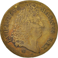 France, Token, Royal, Chambre aux Deniers, 1695, VF(30-35), Brass