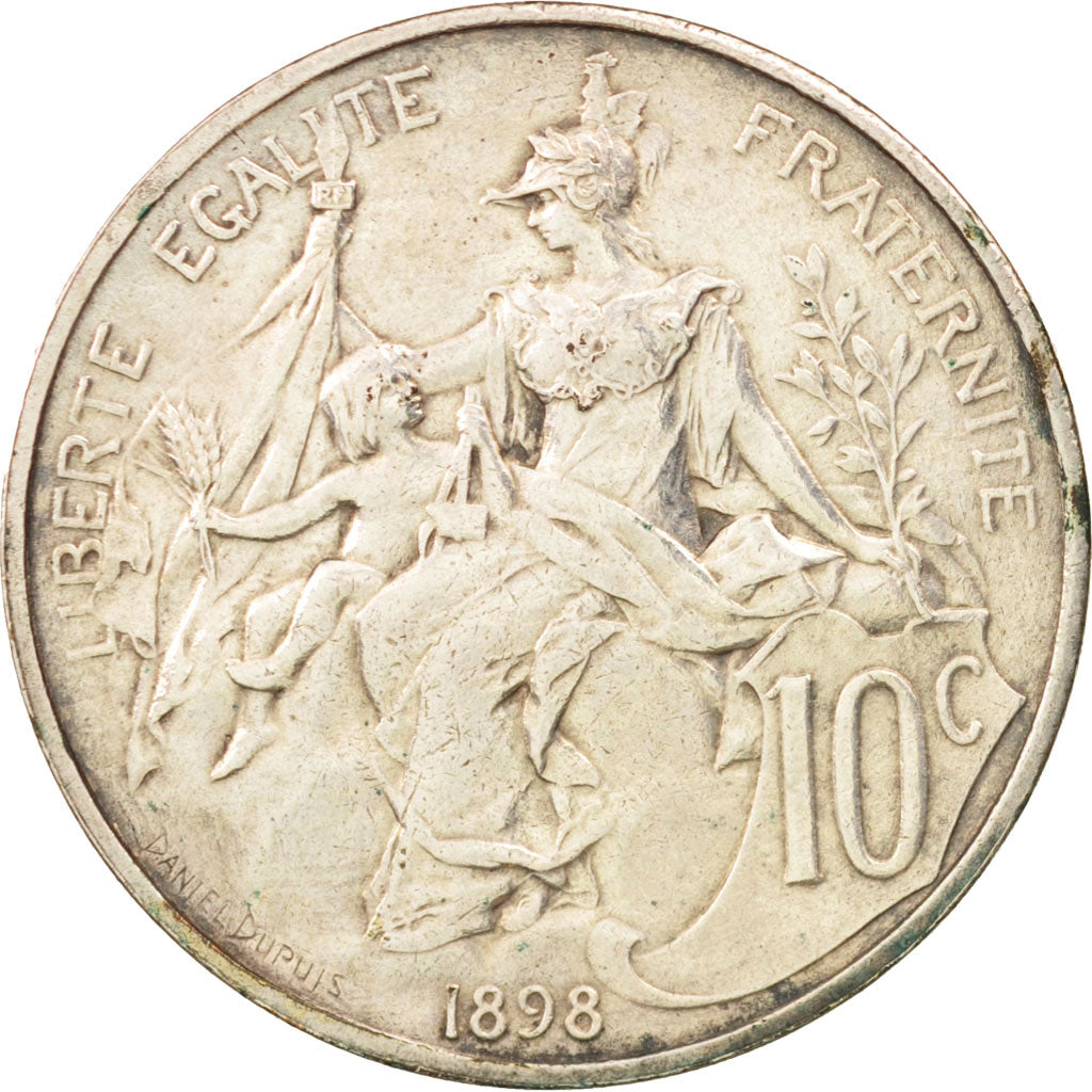 Coin, France, Dupuis, 10 Centimes, 1898, Paris, MS(60-62), Bronze, KM:843