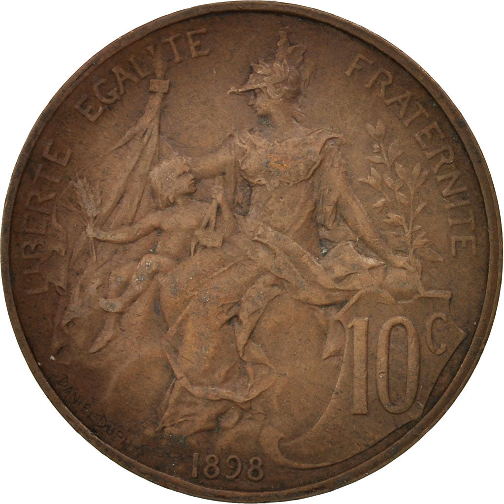 Monnaie, France, Dupuis, 10 Centimes, 1898, Paris, TTB, Bronze, KM:843