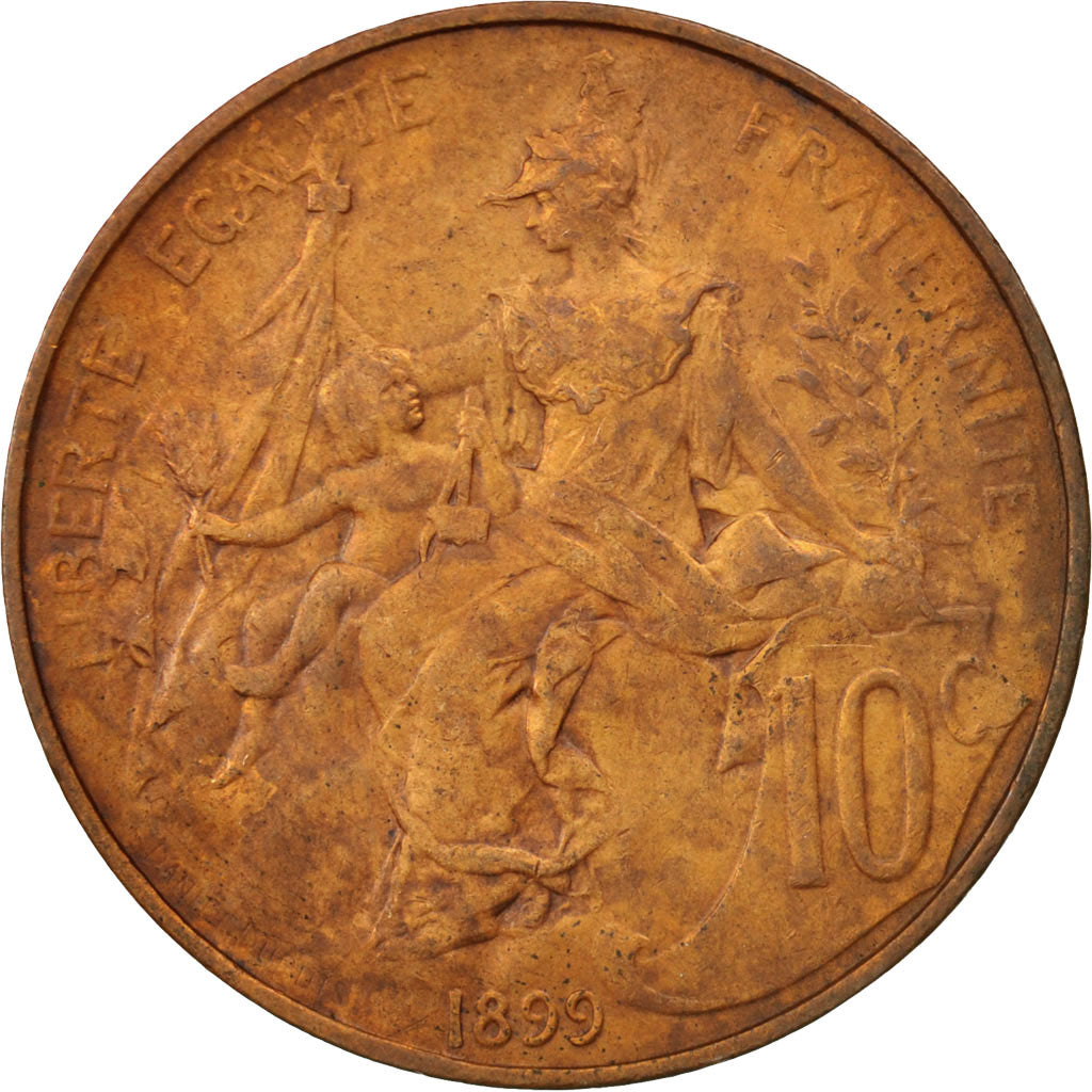 Coin, France, Dupuis, 10 Centimes, 1899, Paris, AU(50-53), Bronze, KM:843