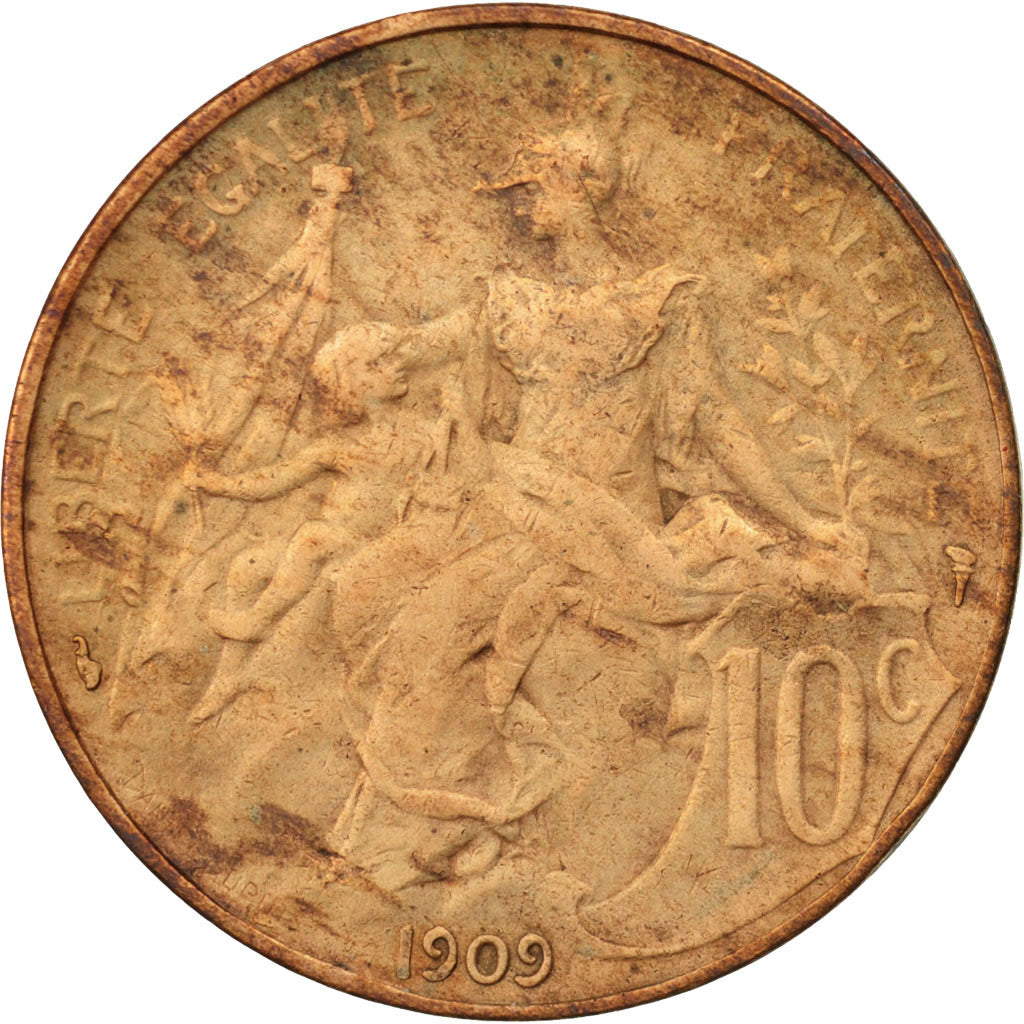 Coin, France, Dupuis, 10 Centimes, 1909, Paris, EF(40-45), Bronze, KM:843