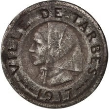 France, Tarbes, 10 Centimes, 1917, EF(40-45), Iron, Elie:10.2