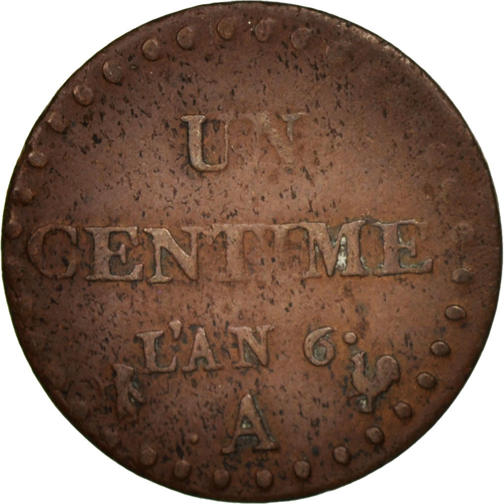 Moneta, Francja, Dupré, Centime, 1797, Paris, VF(30-35), Bronze, KM:646