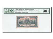Geldschein, China, 10 Cents, 1927, 1927, KM:141b, graded, PMG, 6007612-010, S+