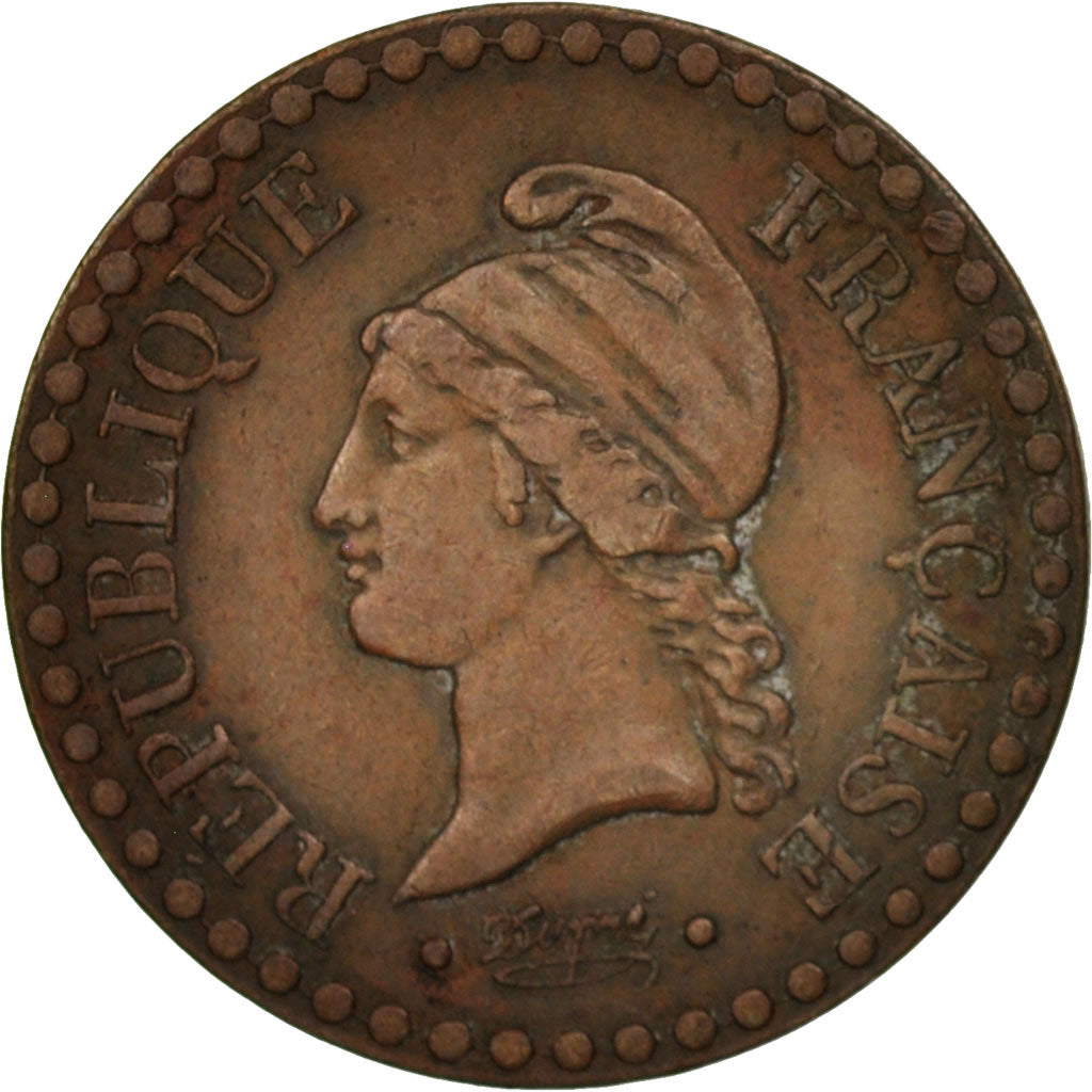 France, Dupré, Centime, 1849, Paris, AU(50-53), Bronze, KM:754, Gadoury:84