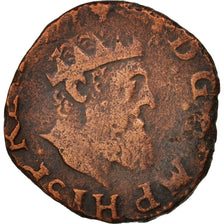 Coin, Spanish Netherlands, Courte, XVIth Century, AU(50-53), Copper