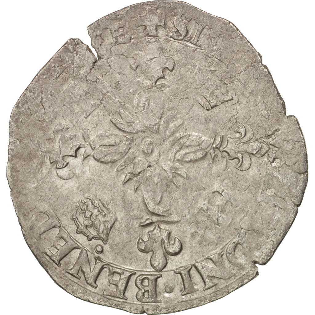 Moneta, Francja, Douzain aux croissants, Troyes, VF(30-35), Bilon, Duplessy:997