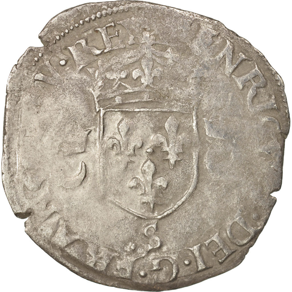 Monnaie, France, Douzain aux croissants, Troyes, TB+, Billon, Duplessy:997