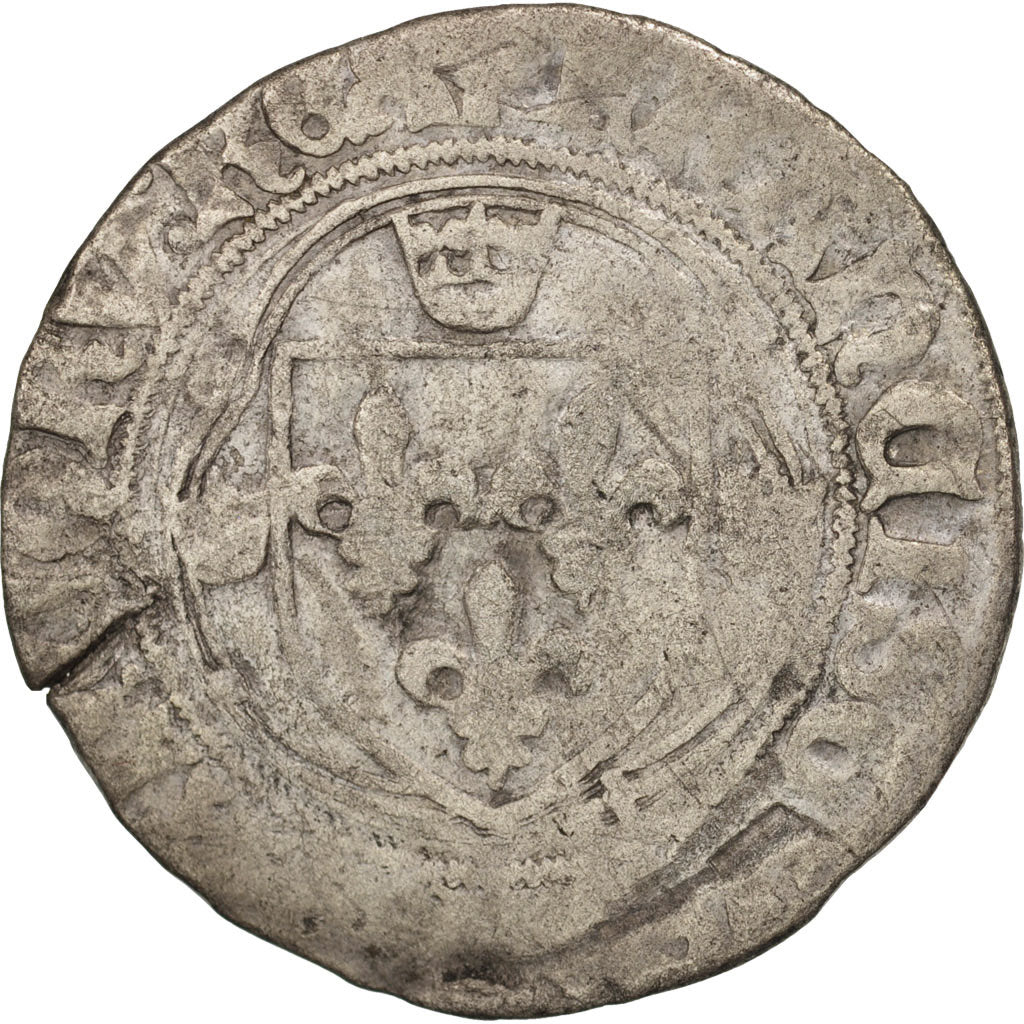 Monnaie, France, Blanc à la couronne, Undated, Troyes, TB, Billon, Duplessy:835