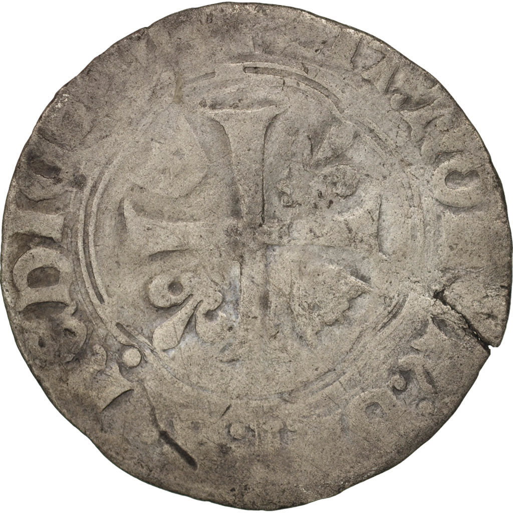 Monnaie, France, Blanc à la couronne, Undated, Troyes, TB, Billon, Duplessy:835