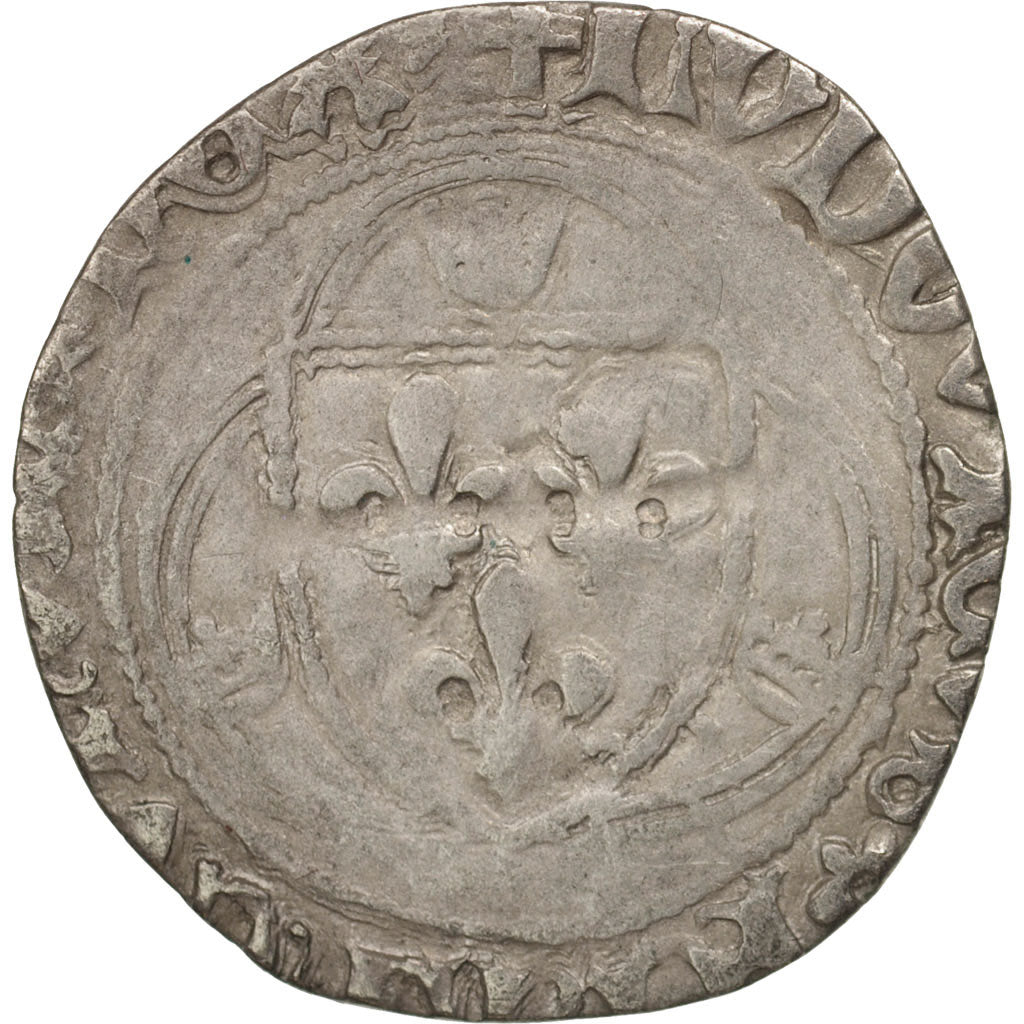 France, Louis XI, Blanc, Troyes, VF(30-35), Billon, Duplessy:550