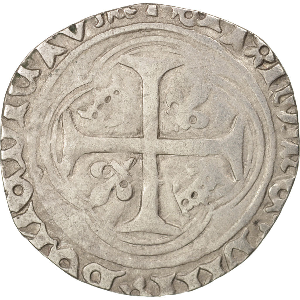 France, Louis XI, Blanc, Troyes, VF(30-35), Billon, Duplessy:550