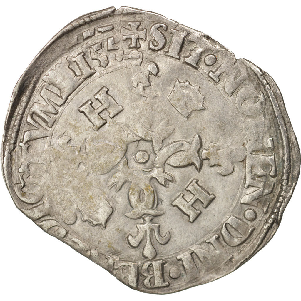Coin, France, Douzain aux croissants, Caen, EF(40-45), Billon, Duplessy:997
