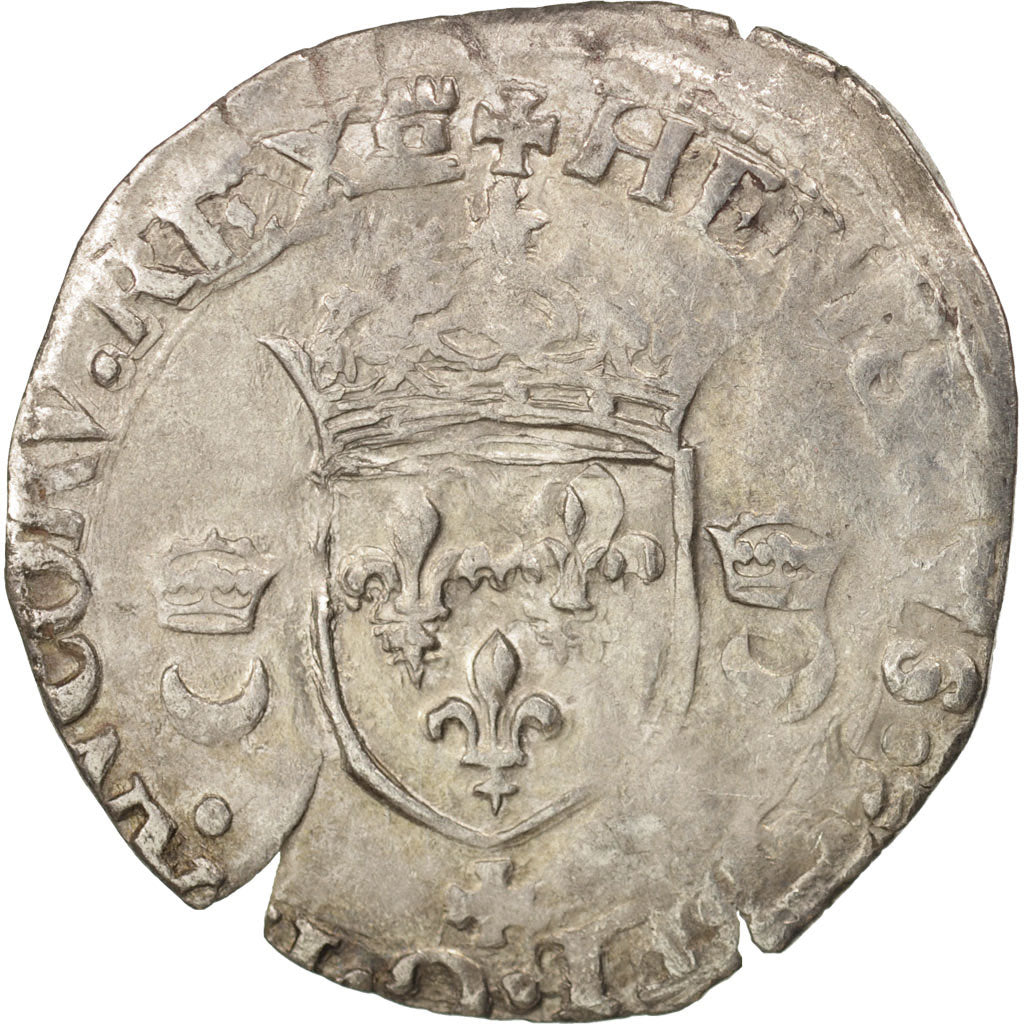 Coin, France, Douzain aux croissants, Caen, EF(40-45), Billon, Duplessy:997