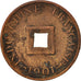 FRENCH INDO-CHINA, 2 Sapeque, 1901, Paris, VF(30-35), Bronze, KM:6, Lecompte:18