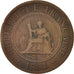 FRENCH COCHIN CHINA, Cent, 1884, Paris, VF(30-35), Bronze, KM:3