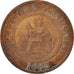 Moneda, COCHINCHINA FRANCESA, Cent, 1885, Paris, MBC, Bronce, KM:3, Lecompte:15