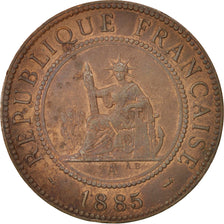 Monnaie, FRENCH COCHIN CHINA, Cent, 1885, Paris, TTB, Bronze, KM:3, Lecompte:15