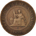 Monnaie, FRENCH INDO-CHINA, Cent, 1886, Paris, TB, Bronze, KM:1, Lecompte:38