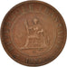 Moneta, FRANCUSKIE INDOCHINY, Cent, 1887, Paris, EF(40-45), Bronze, KM:1