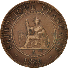 Monnaie, FRENCH INDO-CHINA, Cent, 1888, Paris, TB+, Bronze, KM:1, Lecompte:40