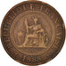 Munten, FRANS INDO-CHINA, Cent, 1888, Paris, FR+, Bronze, KM:1, Lecompte:40