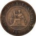 Monnaie, FRENCH INDO-CHINA, Cent, 1892, Paris, TB+, Bronze, KM:1, Lecompte:43