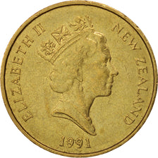 Neuseeland, Elizabeth II, 2 Dollars, 1991, AU(50-53), Aluminum-Bronze, KM:79