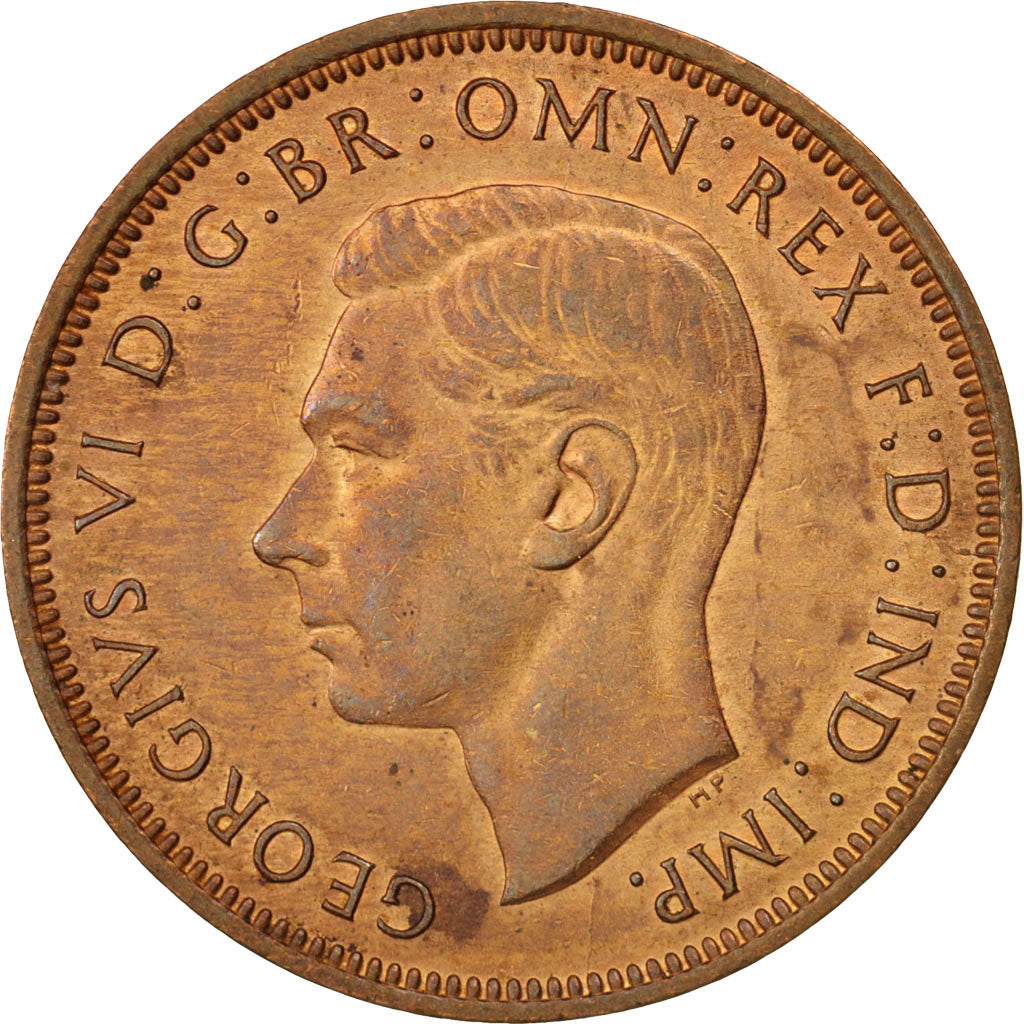 Coin, Great Britain, George VI, 1/2 Penny, 1948, AU(55-58), Bronze, KM:844