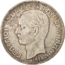 Coin, Greece, George I, 5 Drachmai, 1875, Paris, VF(20-25), Silver, KM:46