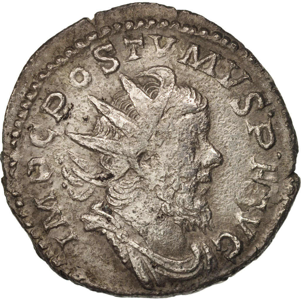 Moneta, Postumus, Antoninianus, 259, Lyon - Lugdunum, EF(40-45), Bilon, RIC:59