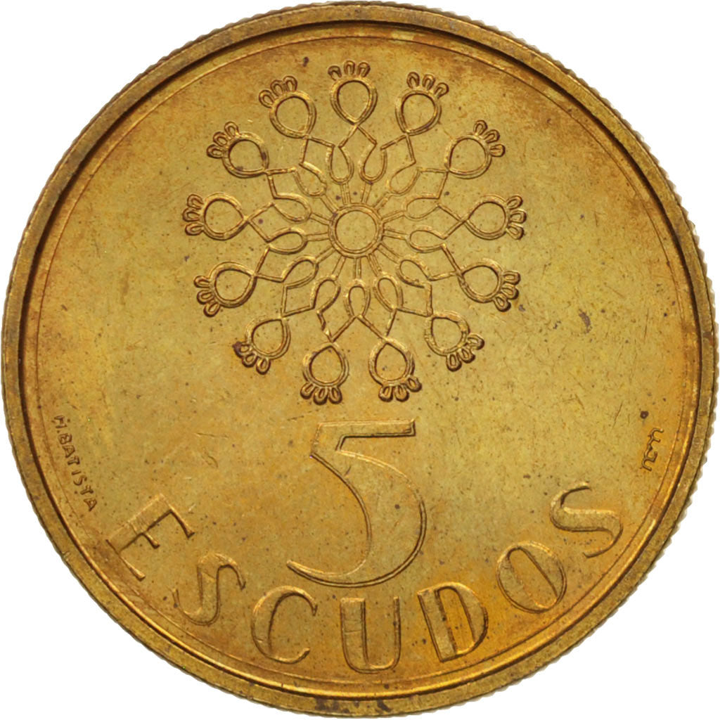 Munten, Portugal, 5 Escudos, 1986, PR, Copper-nickel, KM:591