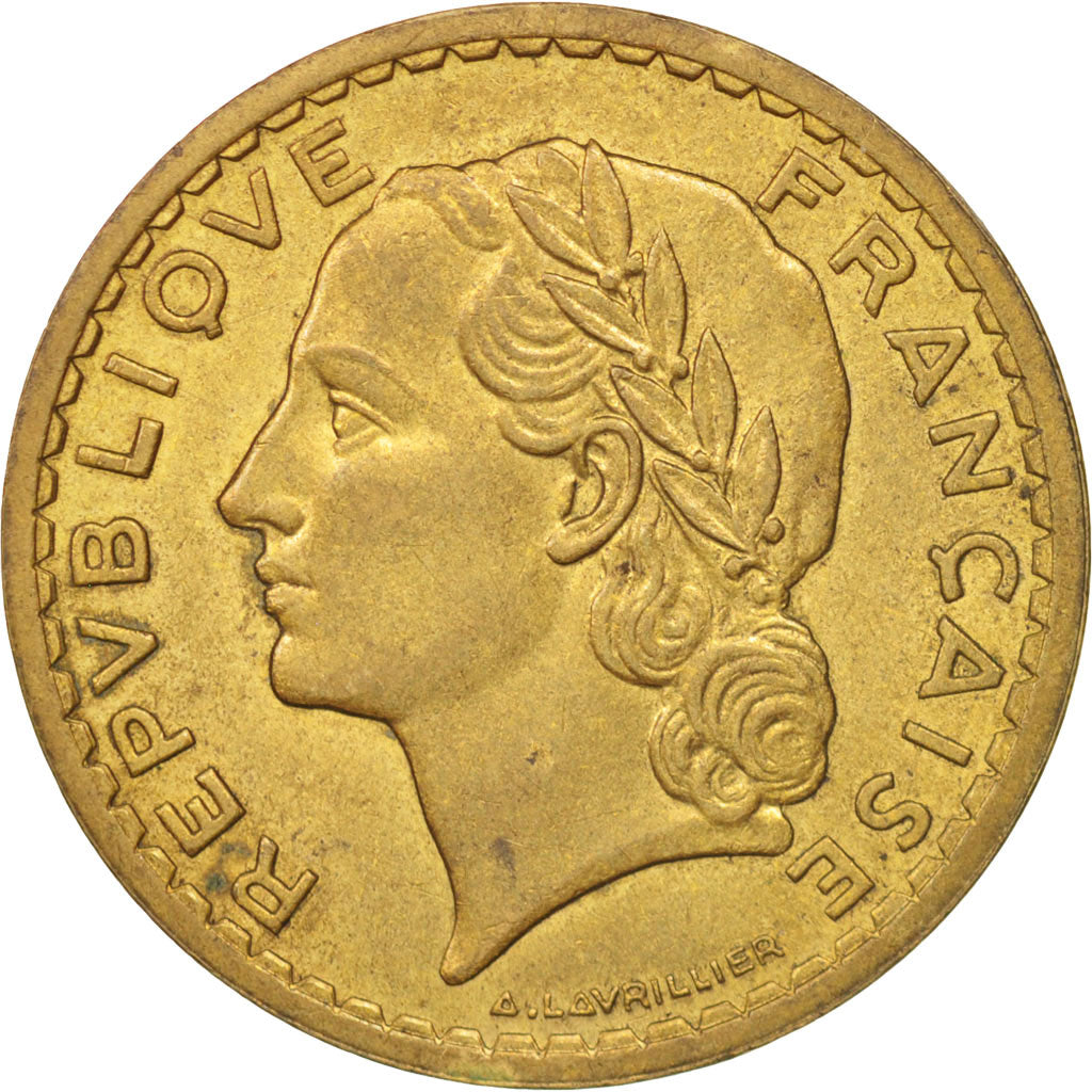 France, Lavrillier, 5 Francs, 1946, AU(55-58), Aluminum-Bronze, KM:888a.2