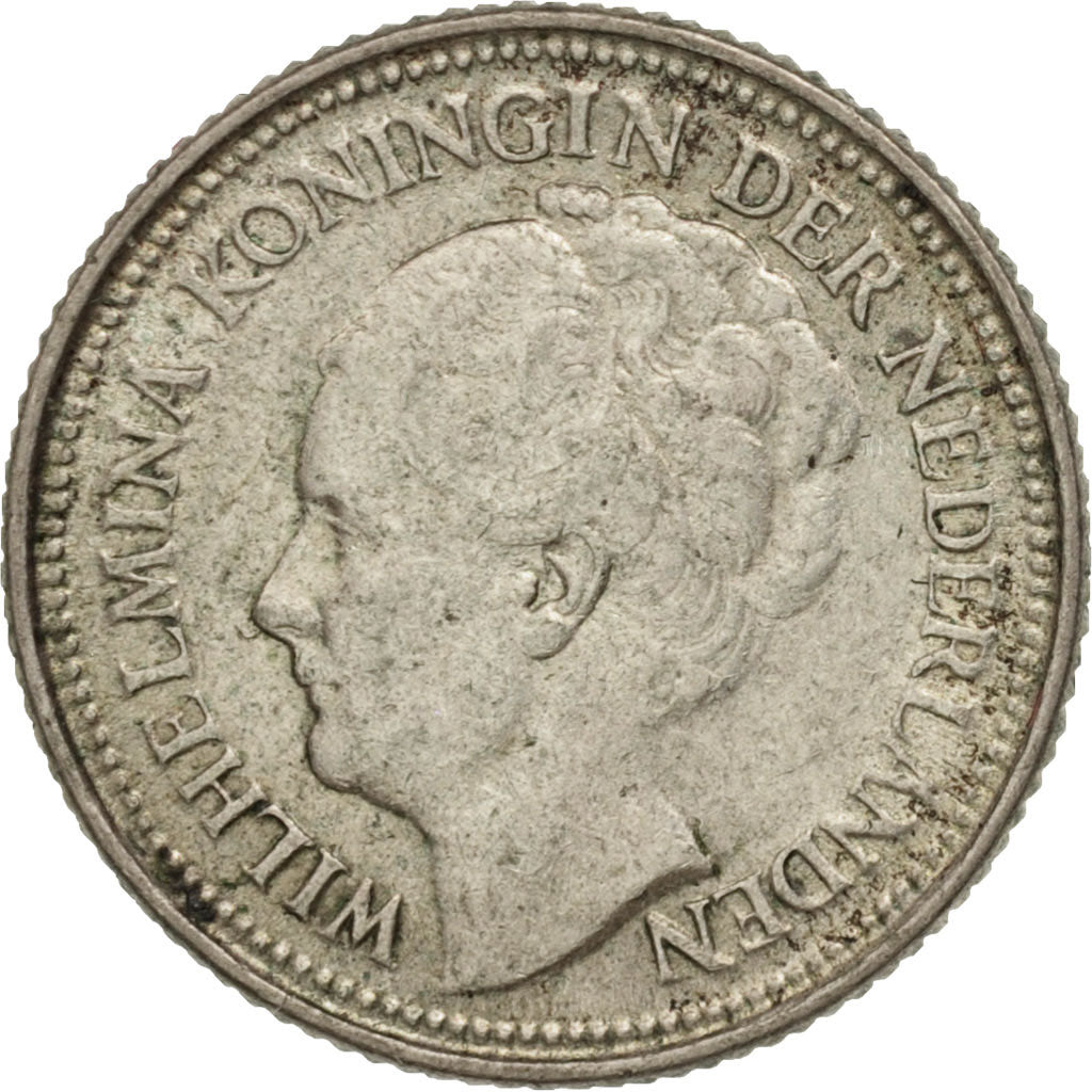 Münze, Niederlande, Wilhelmina I, 10 Cents, 1936, VZ, Silber, KM:163