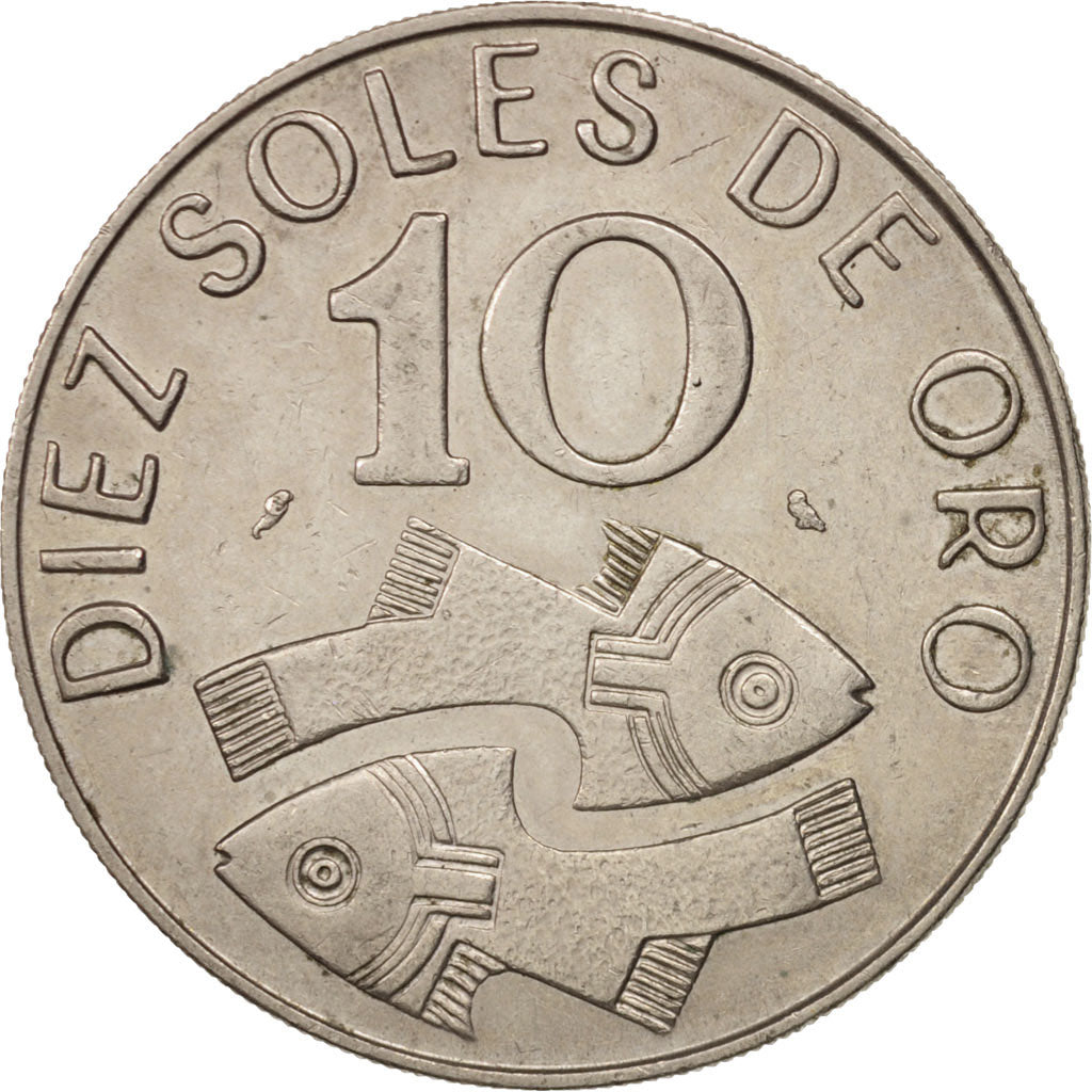 Peru, 10 Soles, 1969, Paris, AU(55-58), Copper-nickel, KM:253