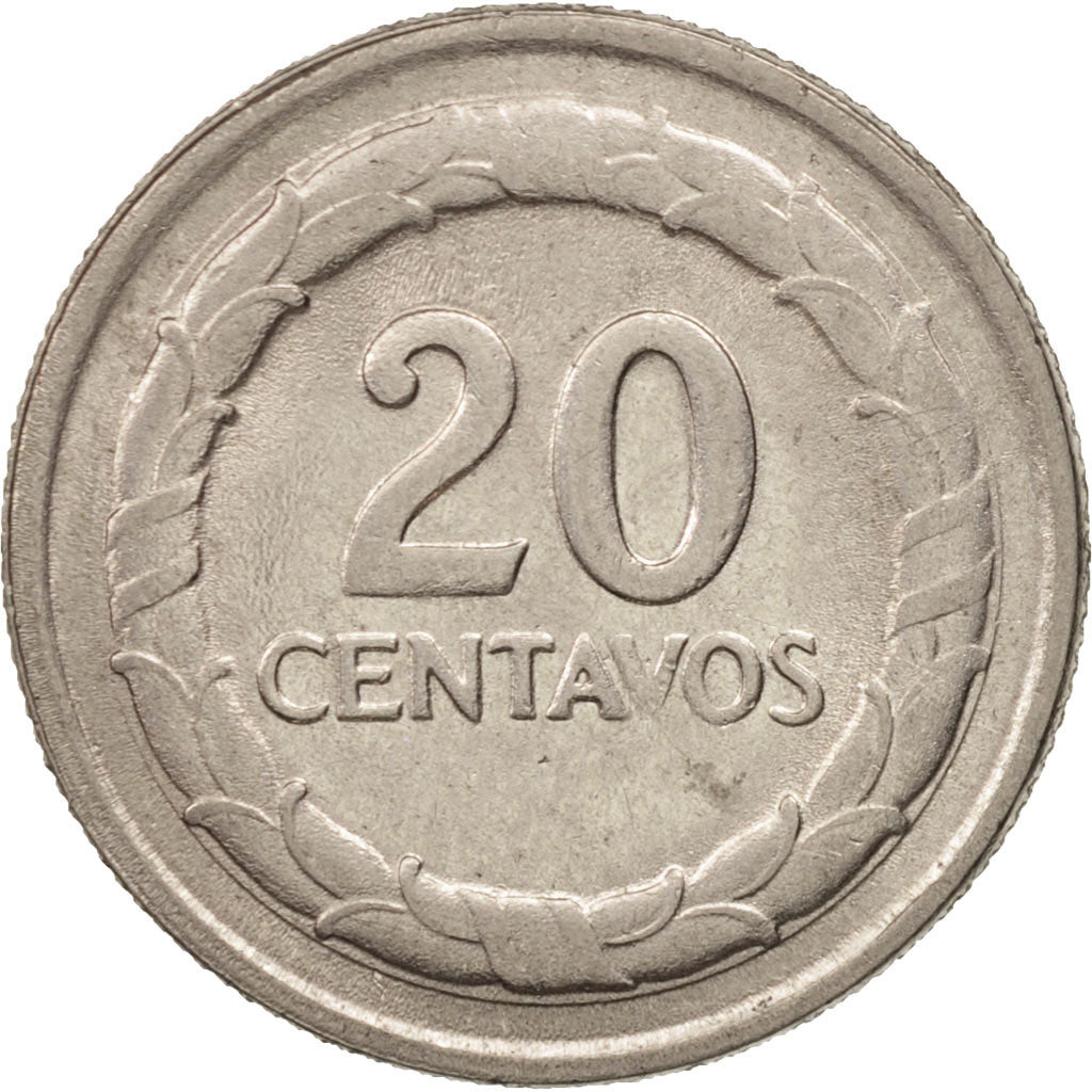 Colombia, 20 Centavos, 1967, MS(63), Nickel Clad Steel, KM:227