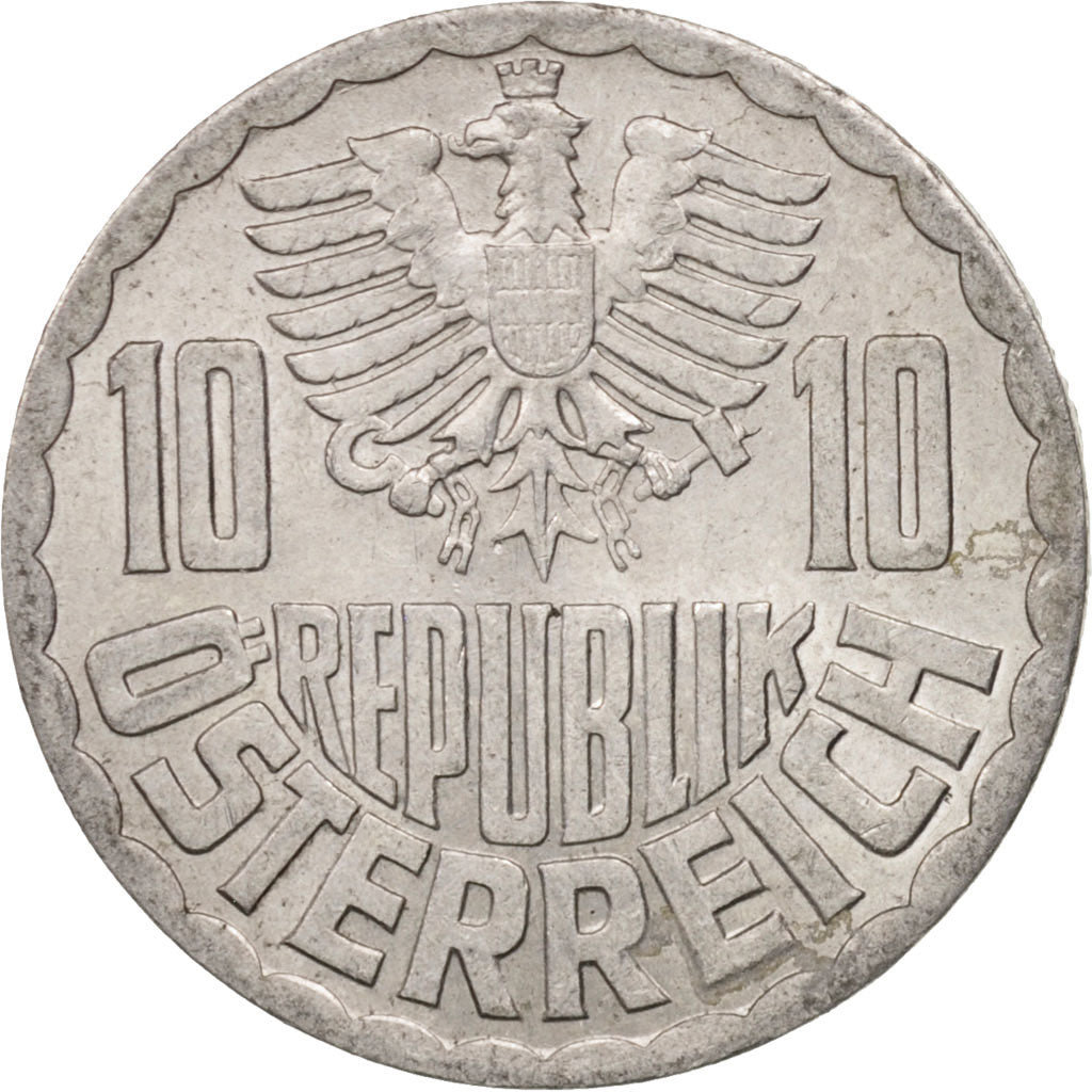 Münze, Österreich, 10 Groschen, 1969, Vienna, VZ, Aluminium, KM:2878