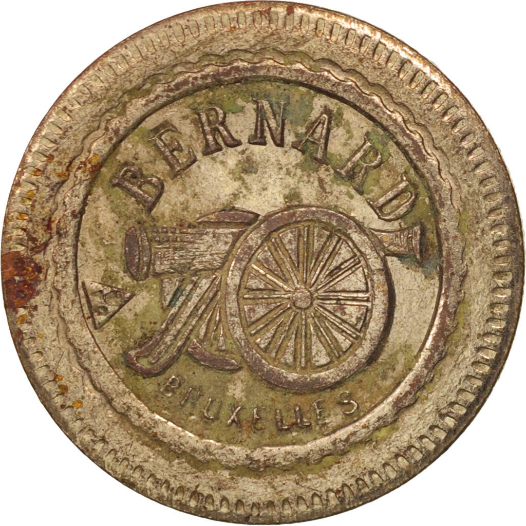 Belgium, Bruxelles, Bernard, 20 Centimes, AU(55-58), Copper