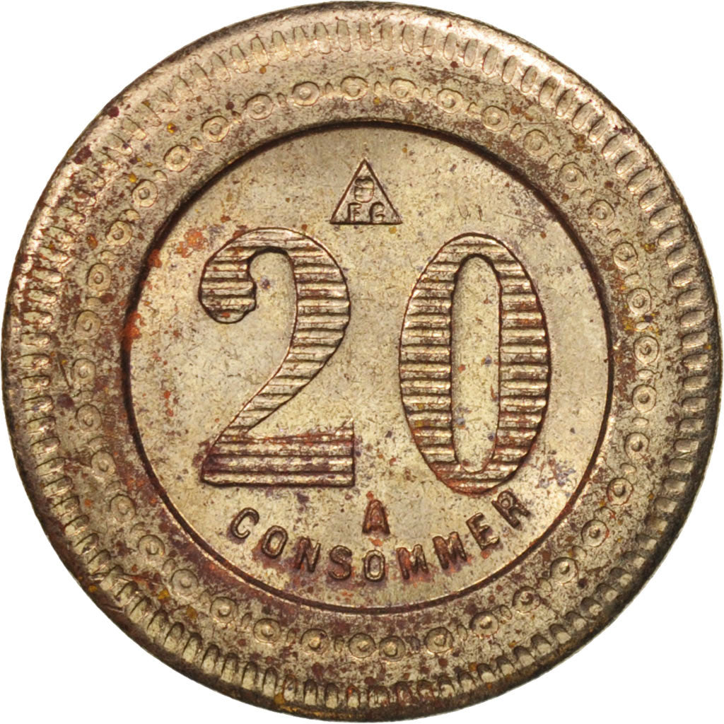 Belgium, Bruxelles, Bernard, 20 Centimes, AU(55-58), Copper