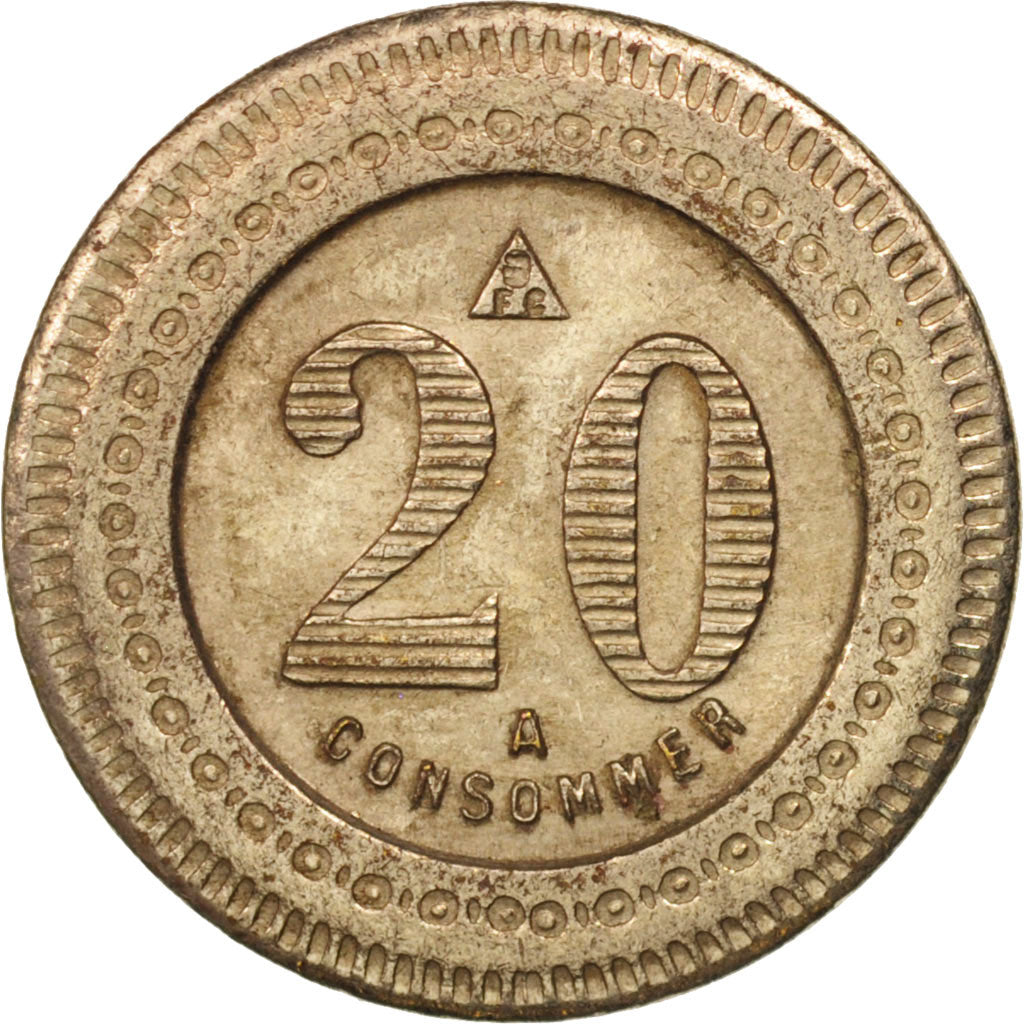 Belgium, Bruxelles, Bernard, 20 Centimes, AU(55-58), Copper