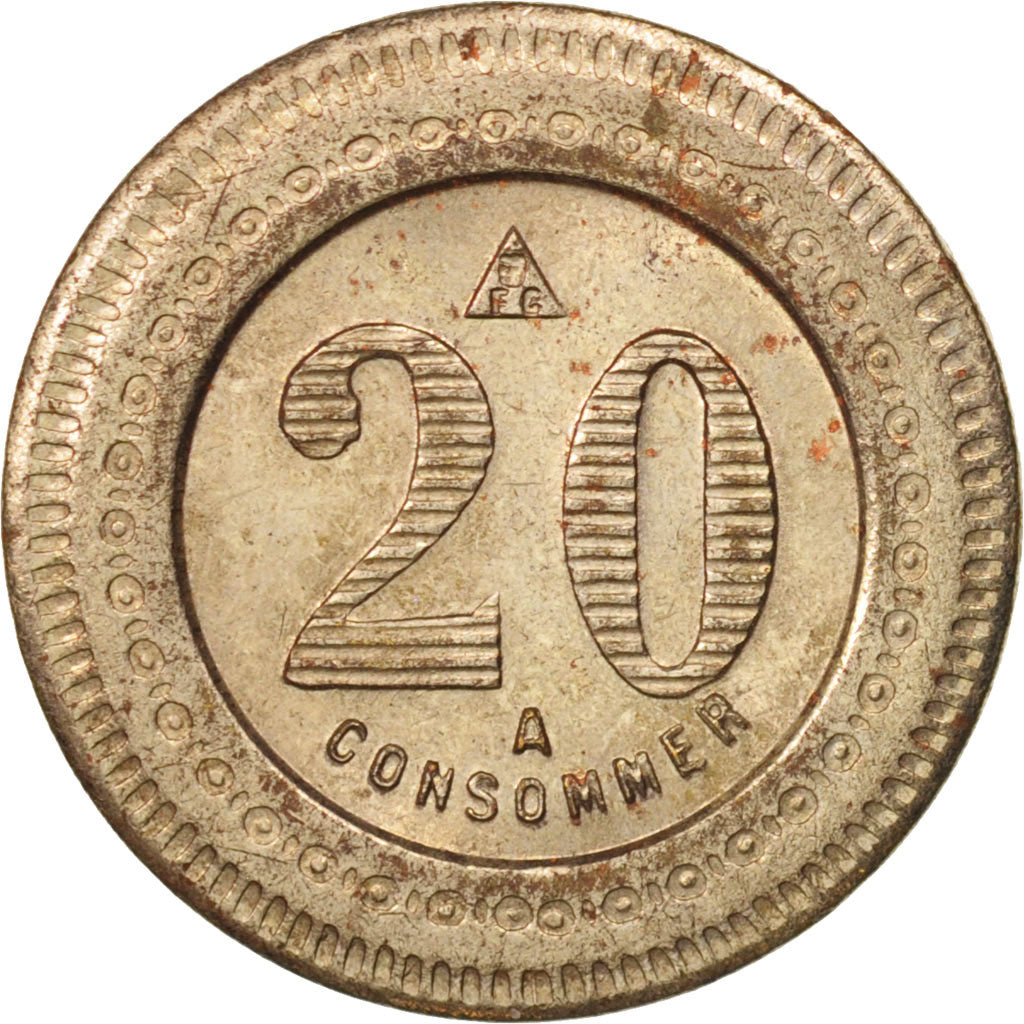Belgium, Bruxelles, Bernard, 20 Centimes, MS(65-70), Copper