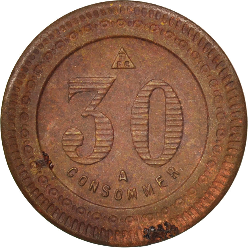 Moneta, Belgio, 30 Centimes, BB+, Rame